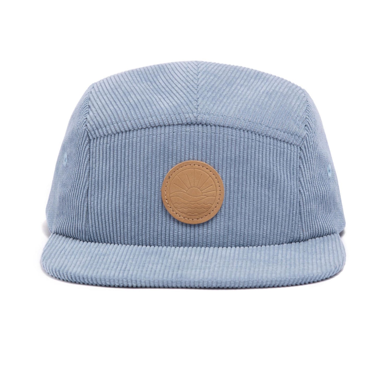 soft blue childrens corduroy hat, structured brim
