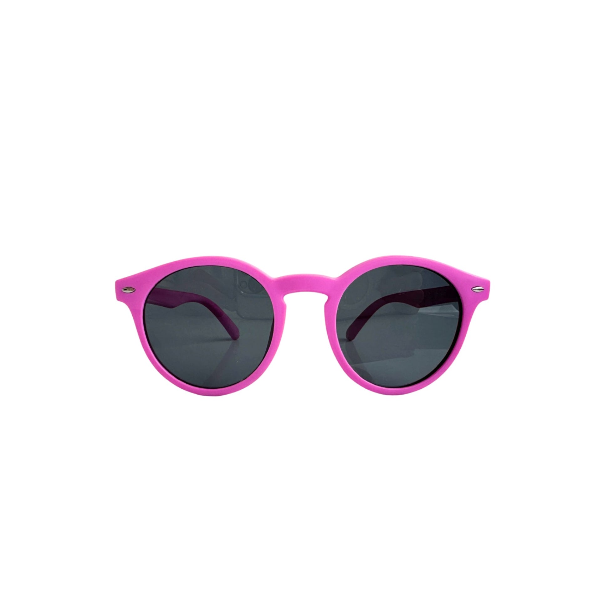front view of hot pink Kids UV Polarised Flexible sunglasses