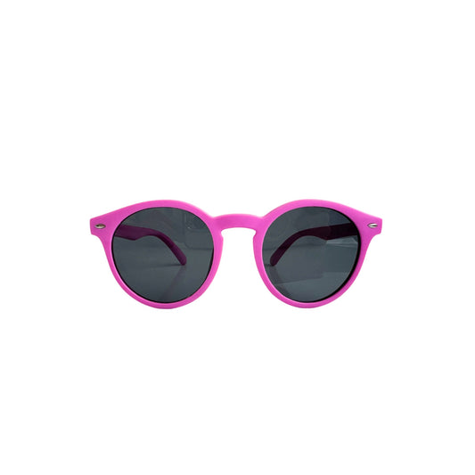 front view of hot pink Kids UV Polarised Flexible sunglasses