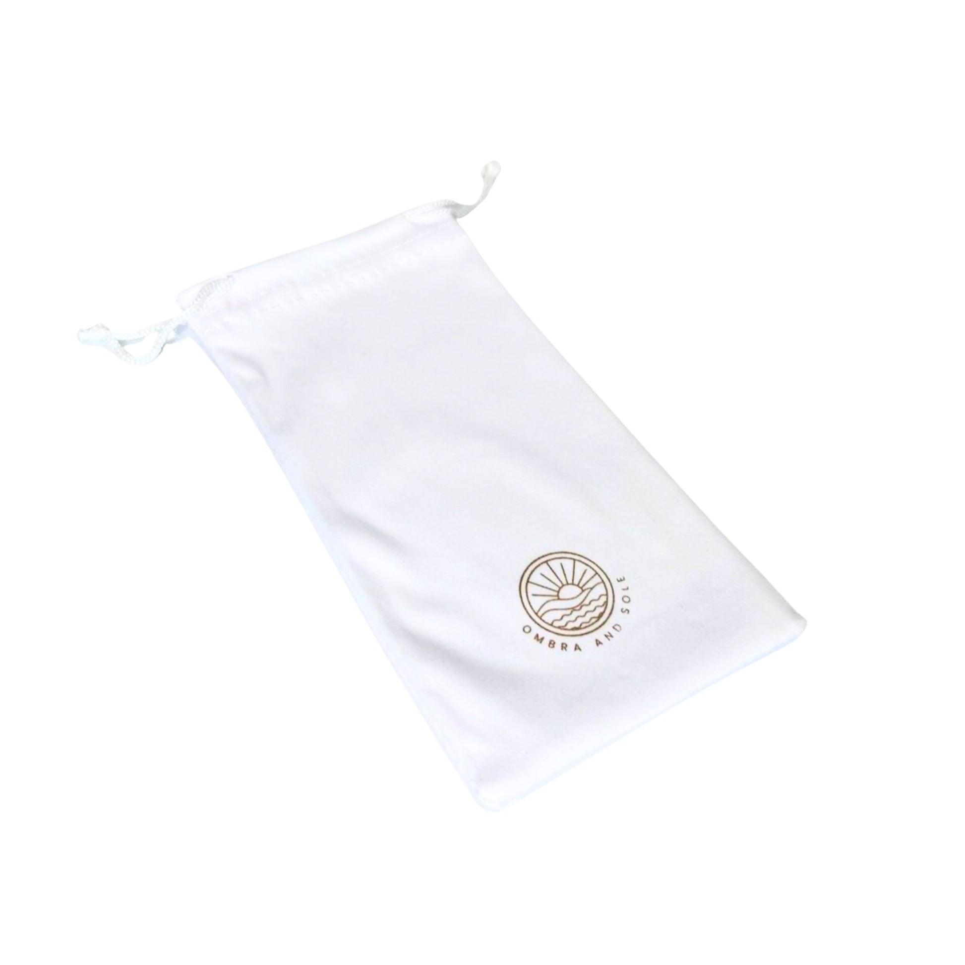 Ombra and Sole white sunglasses carry pouch