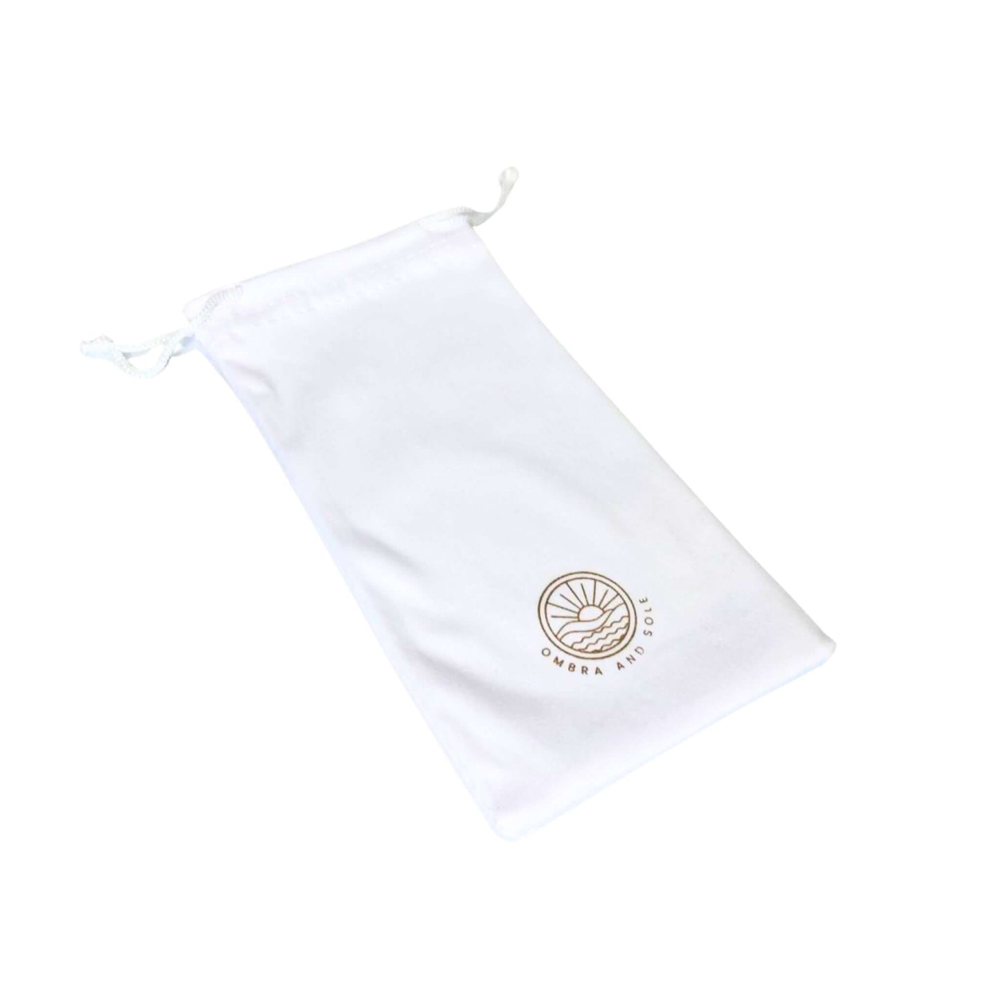Ombra and Sole white sunglasses carry pouch