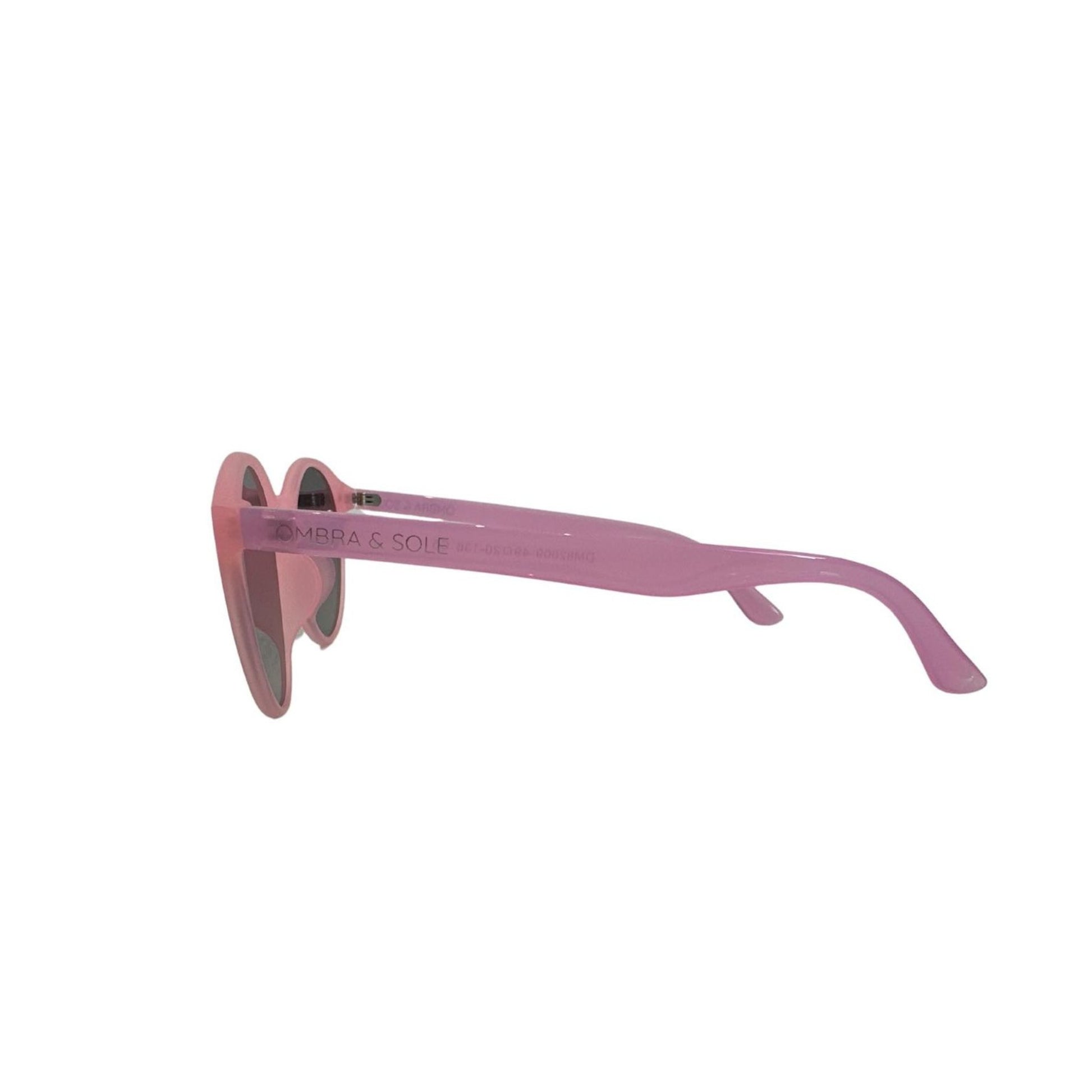 side view of Pink sunglasses UV Polarised for teens