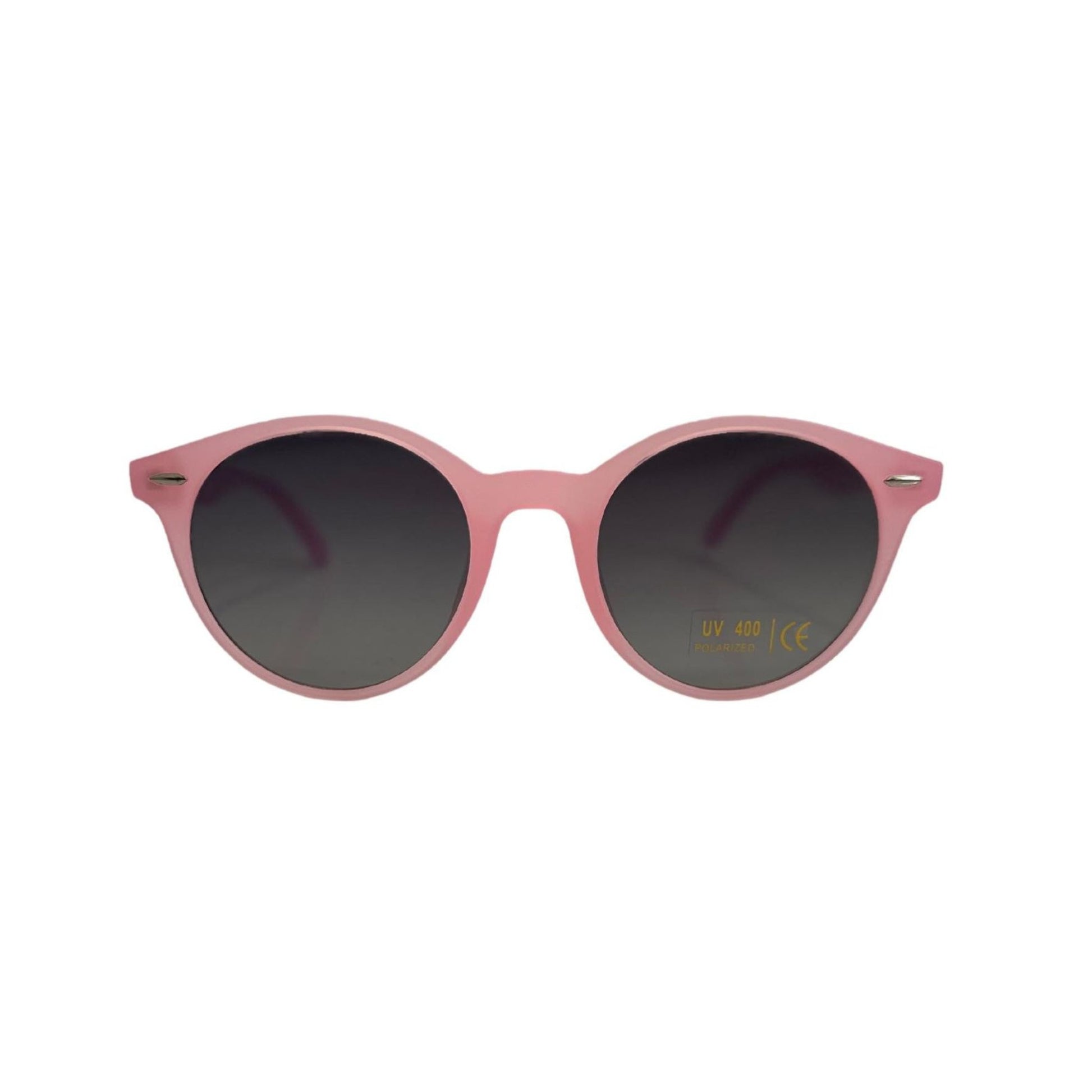 front view of Pink sunglasses  UV Polarised for teens