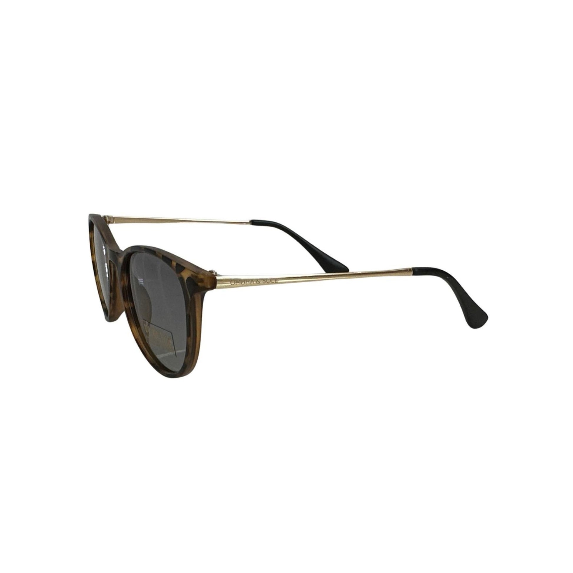 angle view of kids polarised UV tortoise shell sunglasses