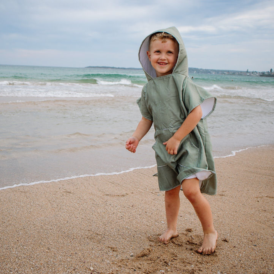 quick dry hooded towels for kids - soft, sand free, absorbant beach and pool cover ups with sun protection