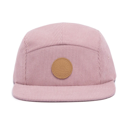 light Maeve, children's corduroy hat, leather logo, structured front panel